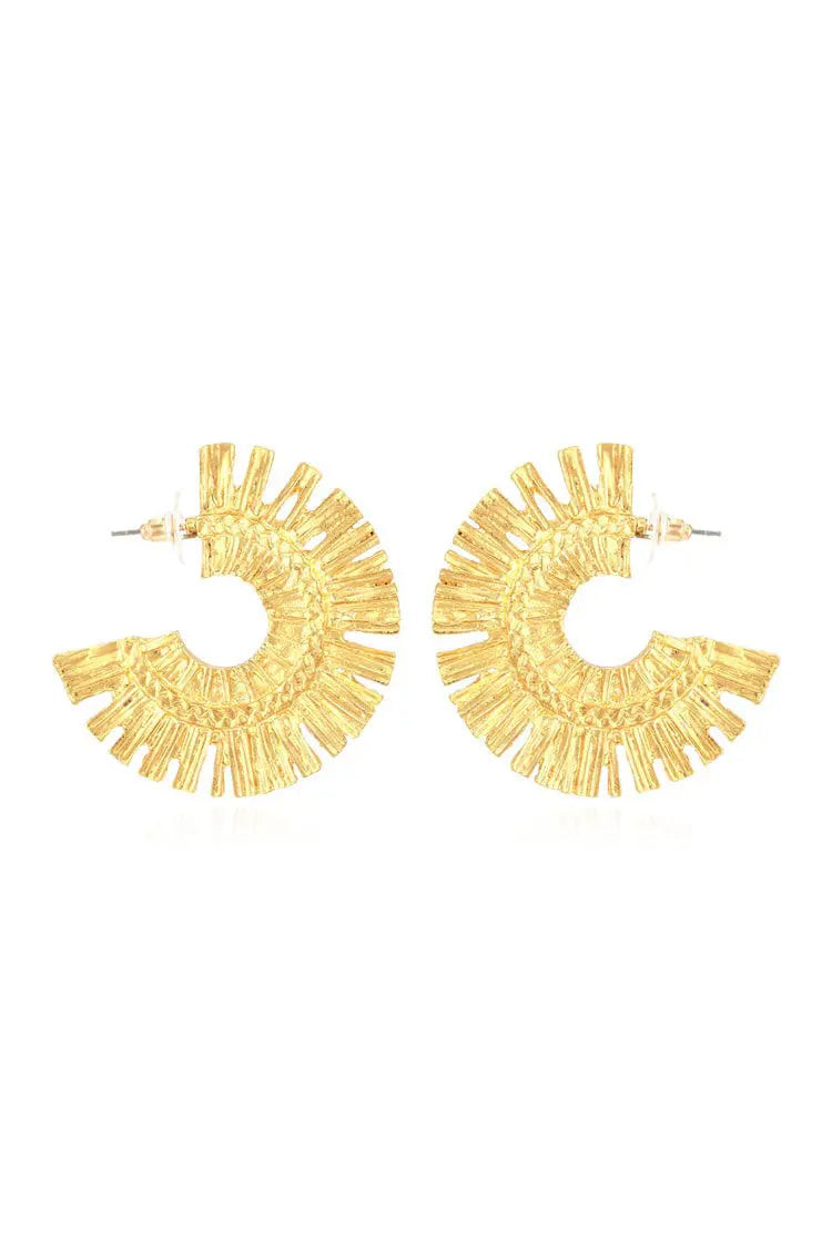 Maike Golden Semicircle Earrings