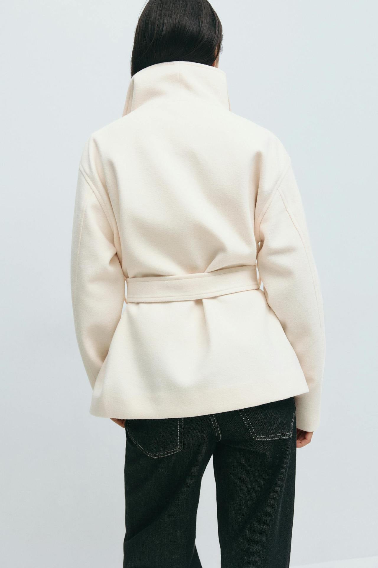 Alma Mid-Length Coat – White