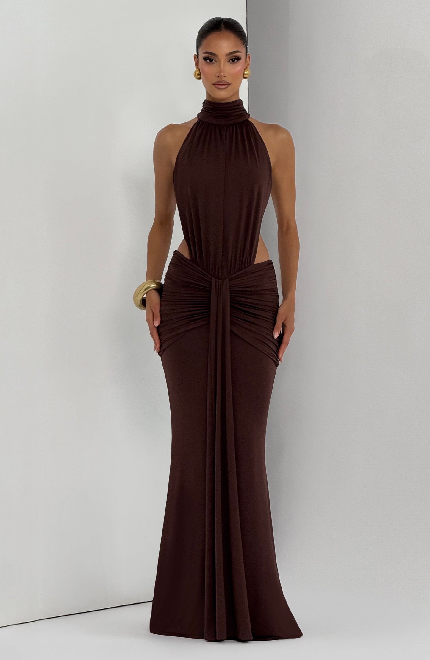 Thekla Maxi Dress - Plum Brown