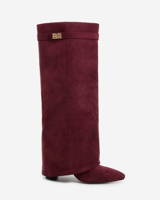 Lavista Suede knee high boots - Burgundy