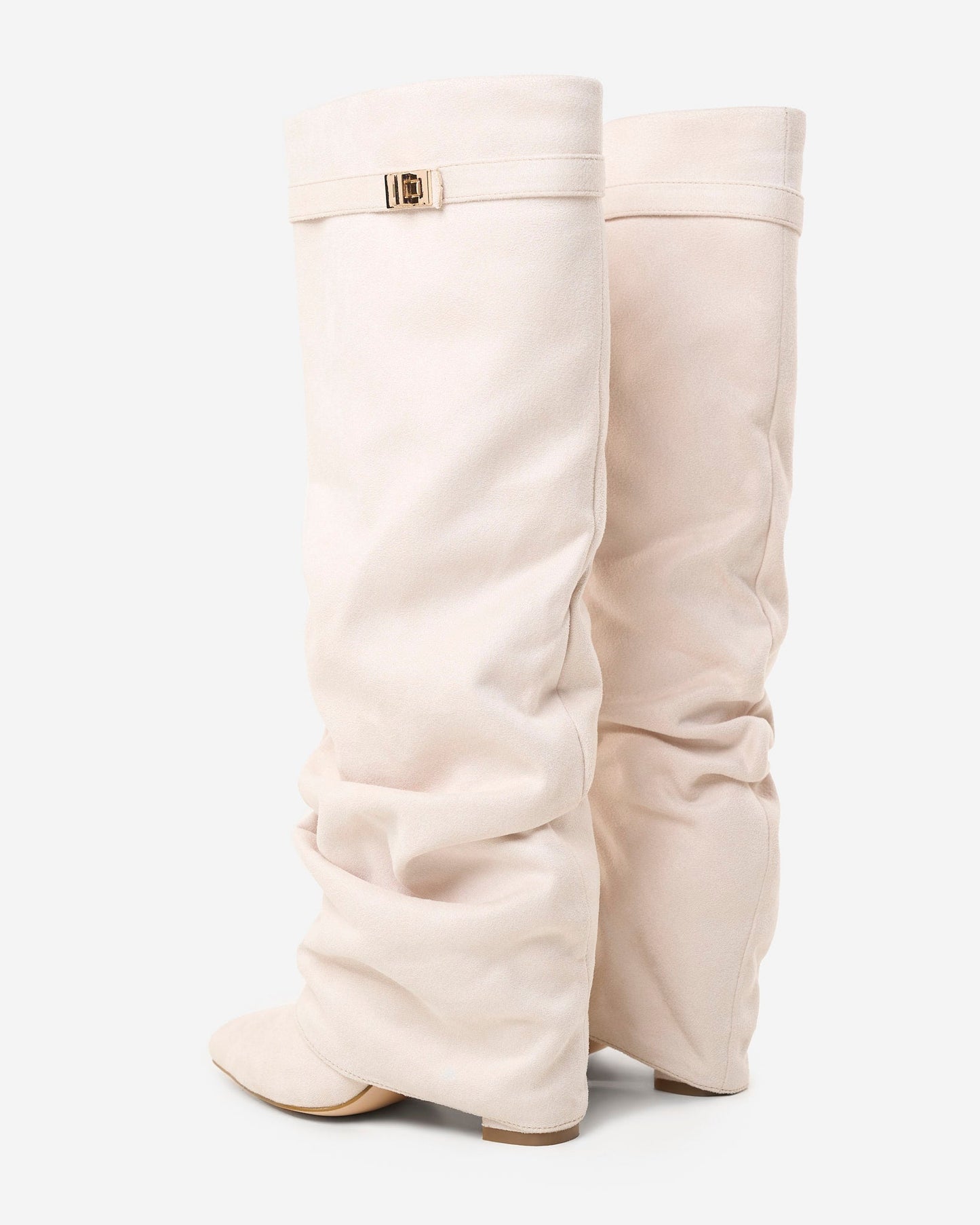 Lavista Slouchy Suede knee high boots - Creamy