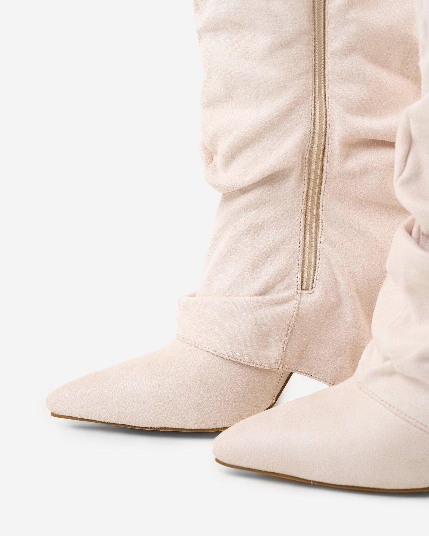 Lavista Slouchy Suede knee high boots - Creamy