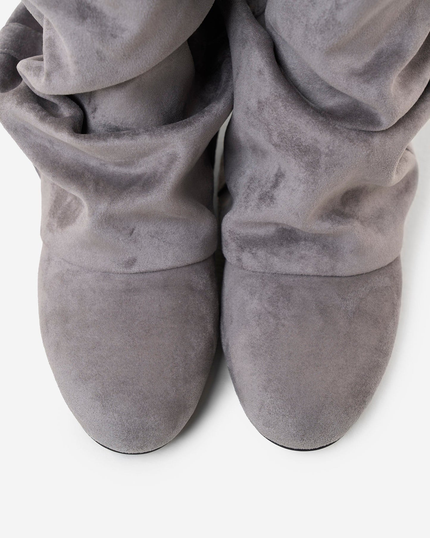 Emilia Slouchy Suede Boots - Gray