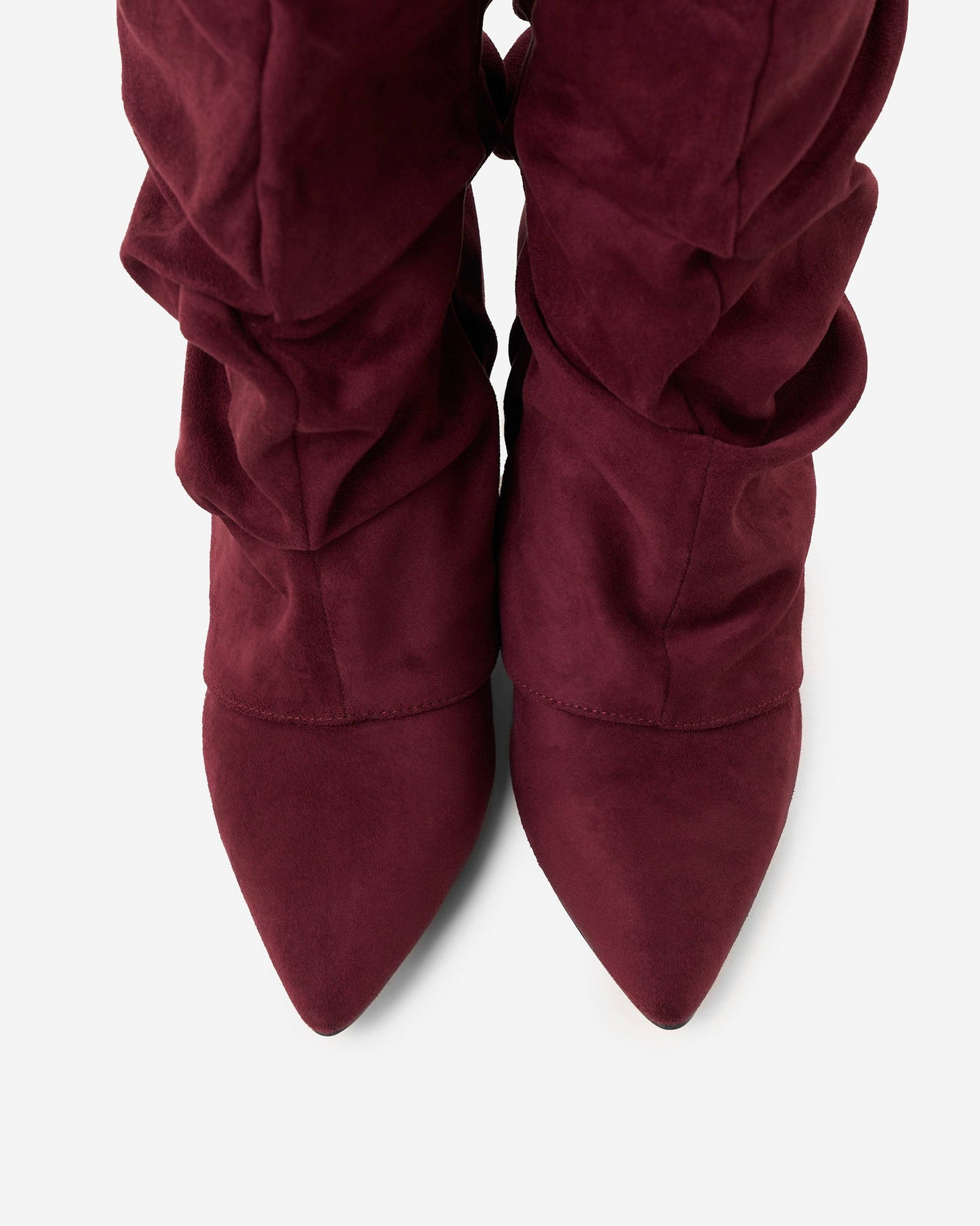 Lavista Slouchy Suede knee high boots - Burgundy
