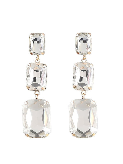 Adalyn Crystal Gem Drap Earrings 