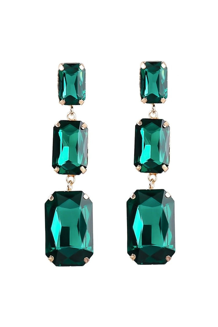 Adalyn Crystal Gem Drap Earrings 