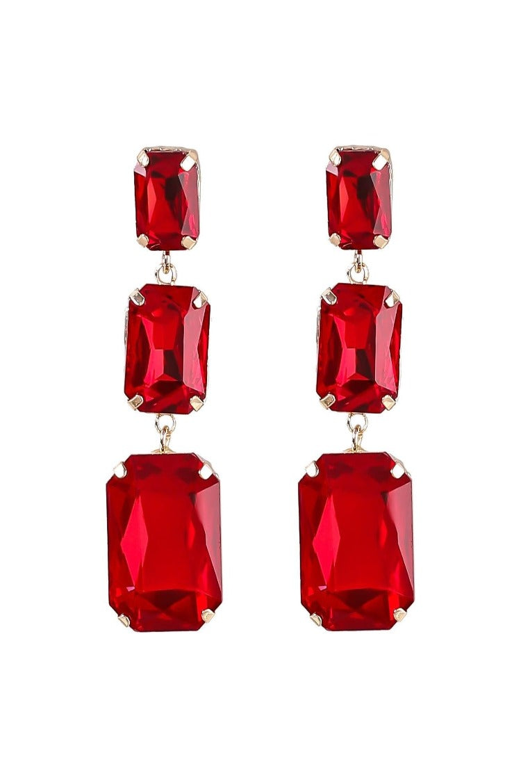 Adalyn Crystal Gem Drap Earrings 