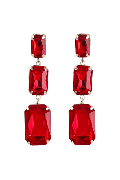 Adalyn Crystal Gem Drap Earrings 