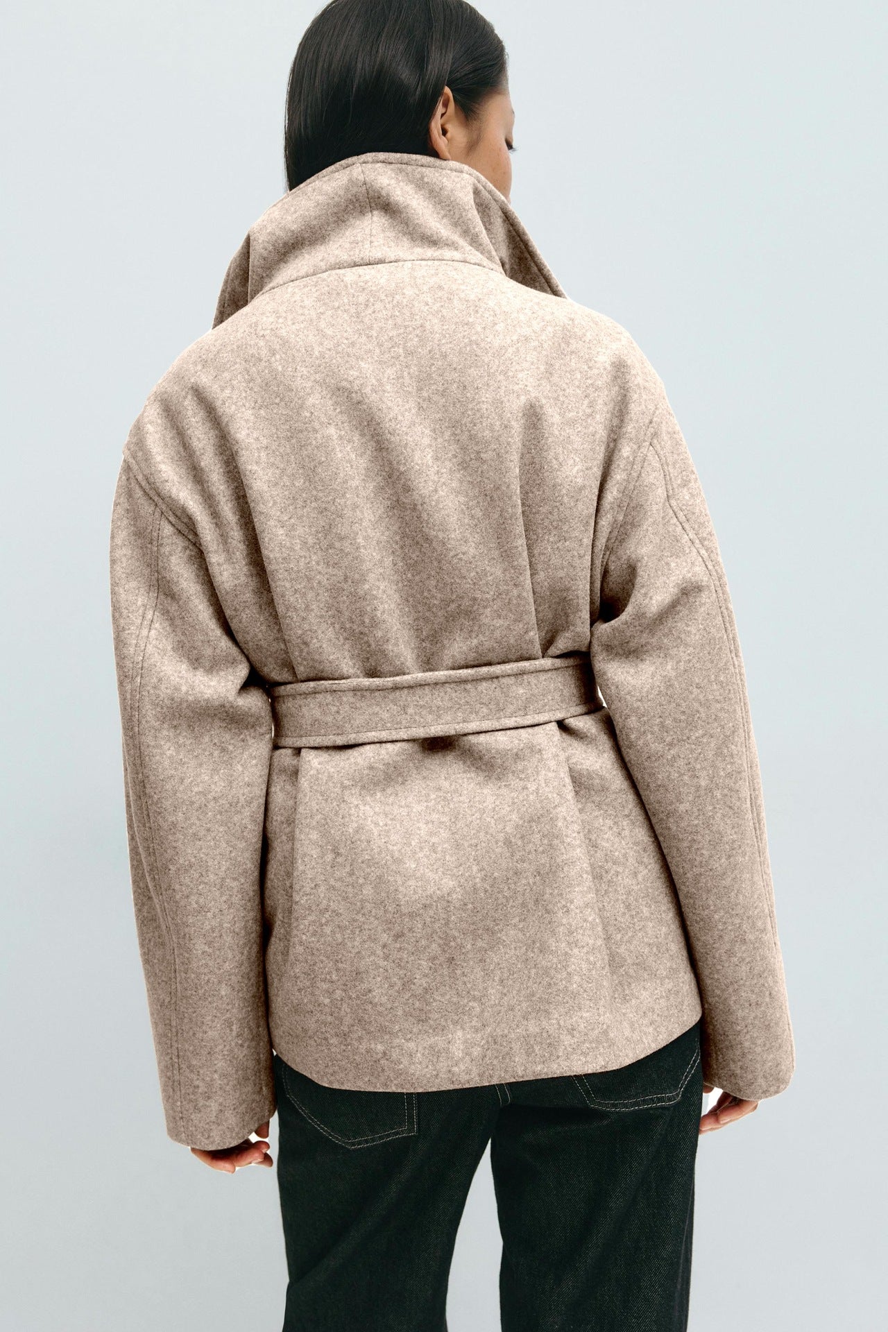 Alma Mid-Length Coat – Beige