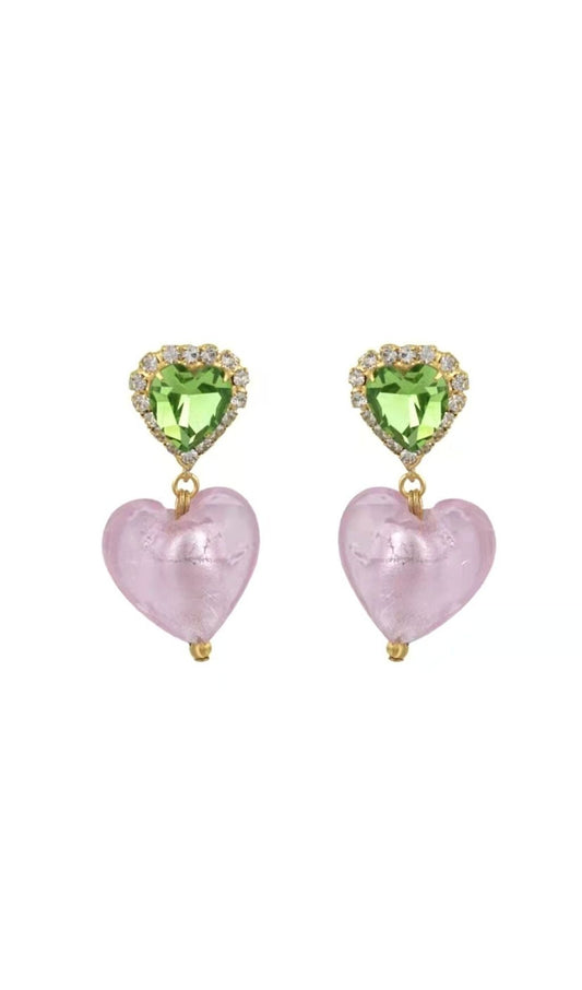 Brynlee Crystal Heart Shaped Earrings