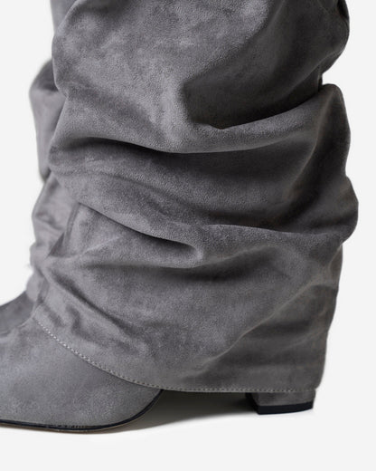 Lavista Slouchy Suede knee high boots - Gray