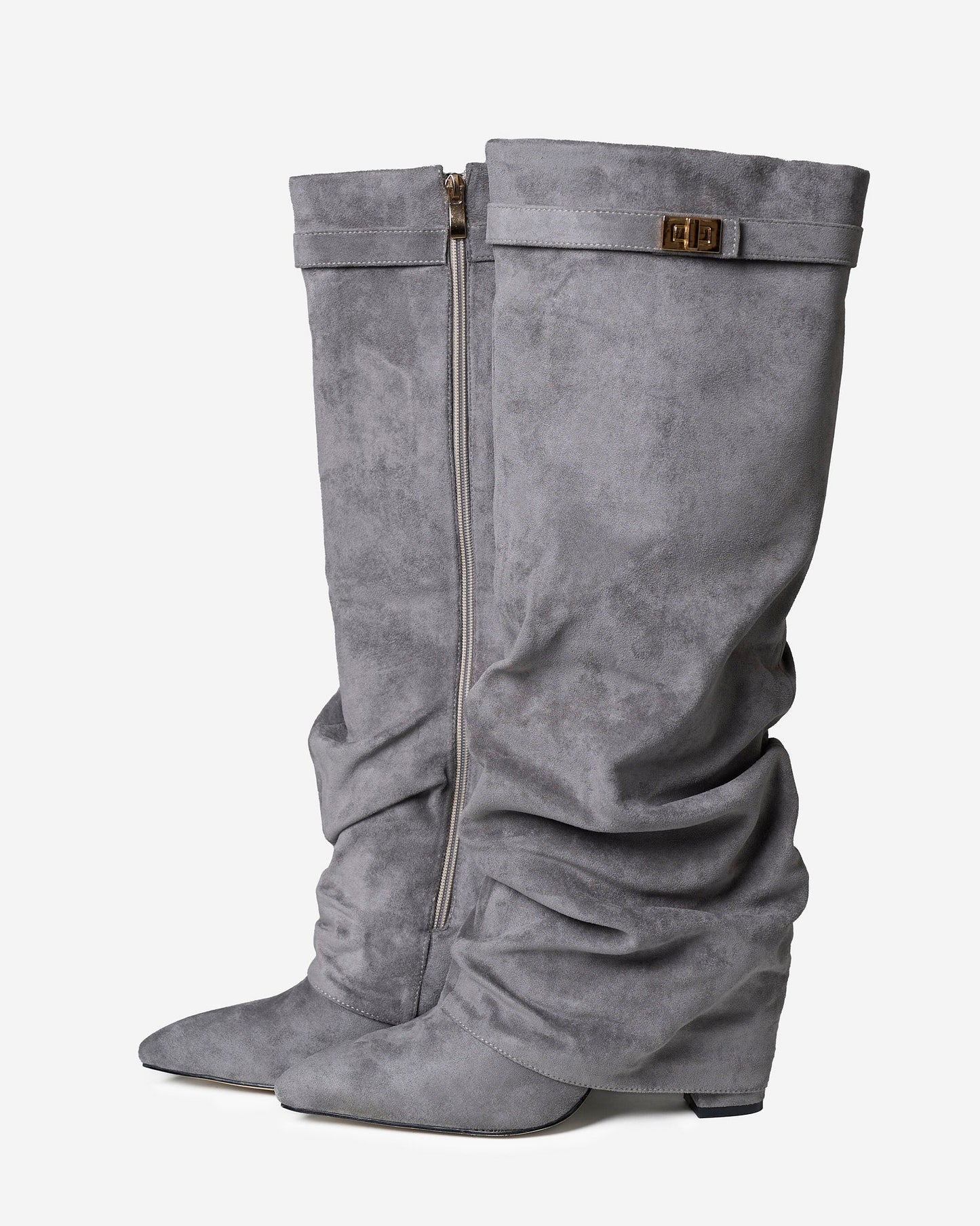 Lavista Slouchy Suede knee high boots - Gray