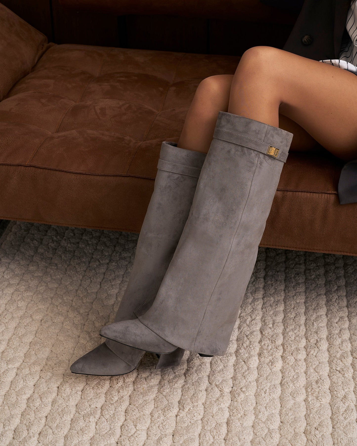 Lavista Suede knee high boots - Gray