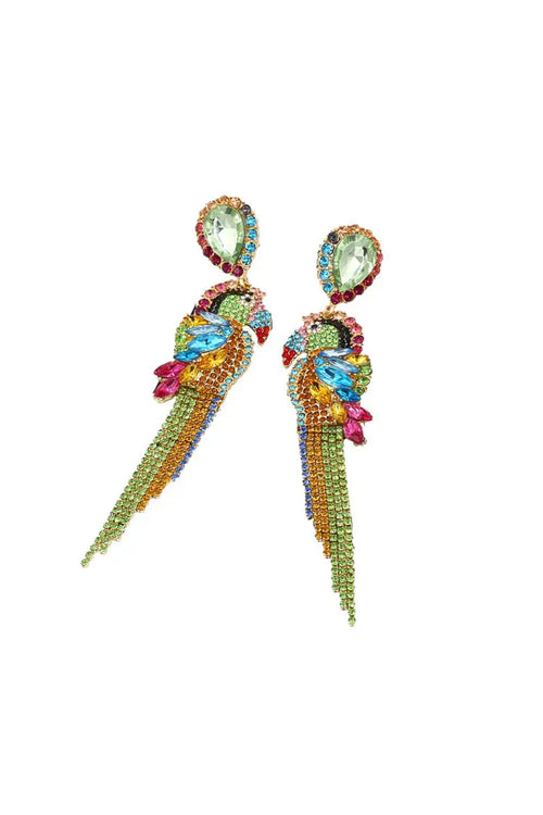 Opal Parrot Diamond Earrings