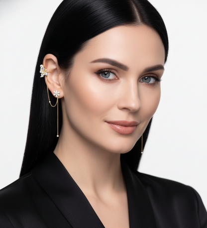 Blossom Wing Ear Cuff – Pair