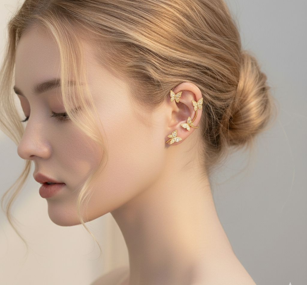 Celestia Butterfly Ear Cuff – Pair