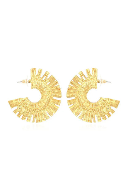 Maike Golden Semicircle Earrings