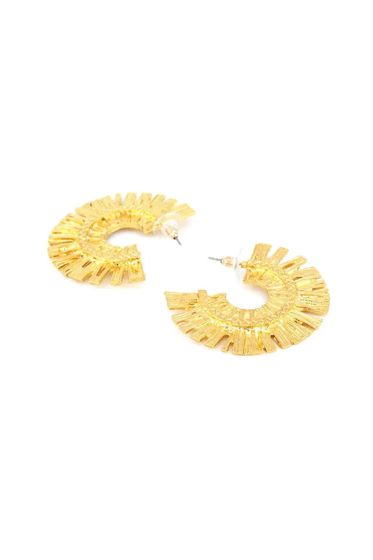 Maike Golden Semicircle Earrings