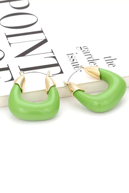 Maelira Green Resin Earrings