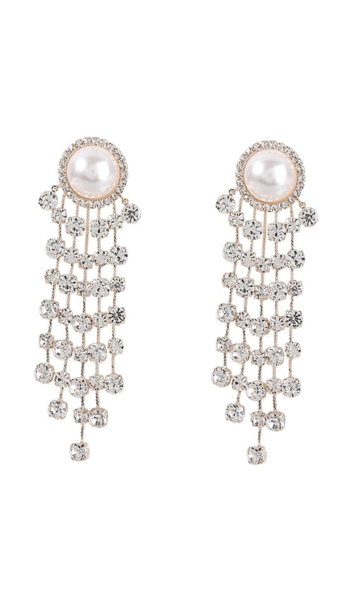 Emersyn Pearl Crystal Tassel Earrings