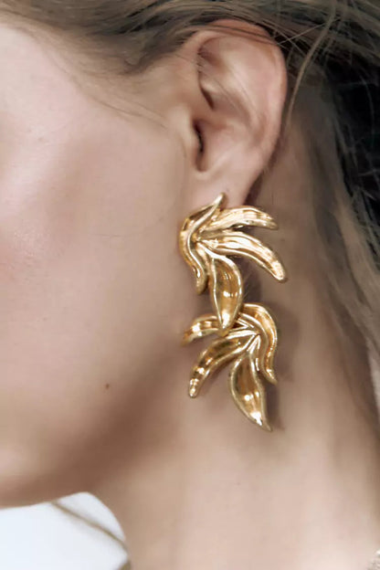 Bexiron Gold Leaves Earrings