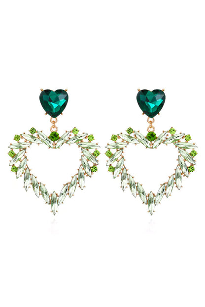 Ajaz Green Heart Earrings