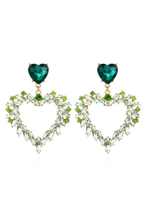 Ajaz Green Heart Earrings