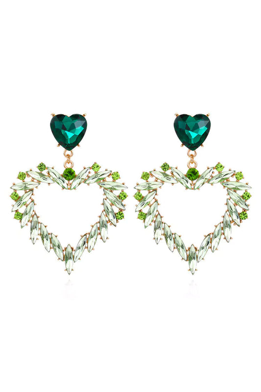 Ajaz Green Heart Earrings