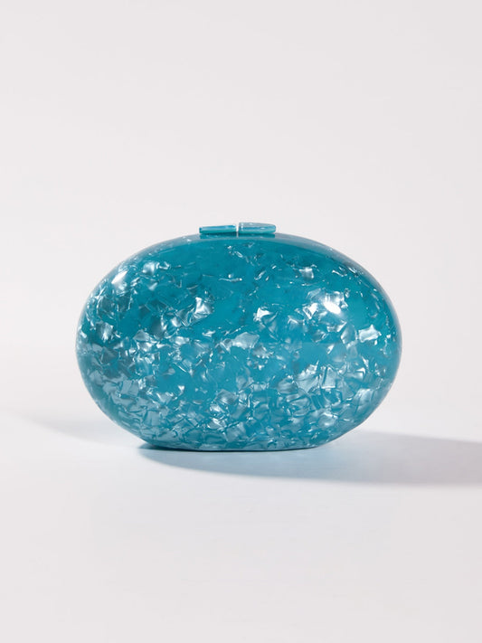 Maina Glitter Acrylic Convertible Clutch 