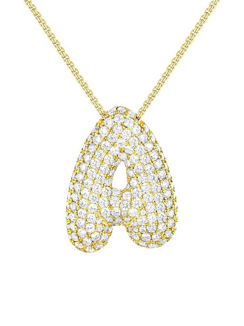 Luna Bubble Letter (AZ) Necklace
