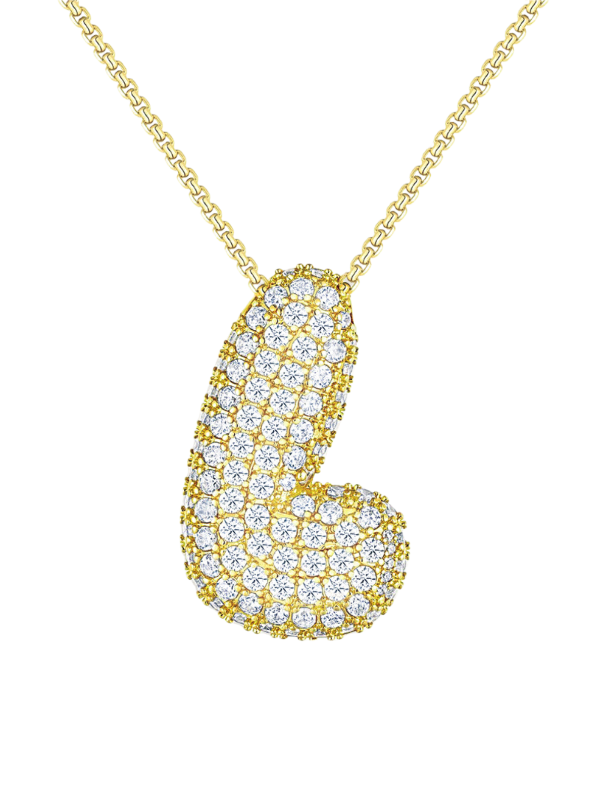 Luna Bubble Letter (AZ) Necklace