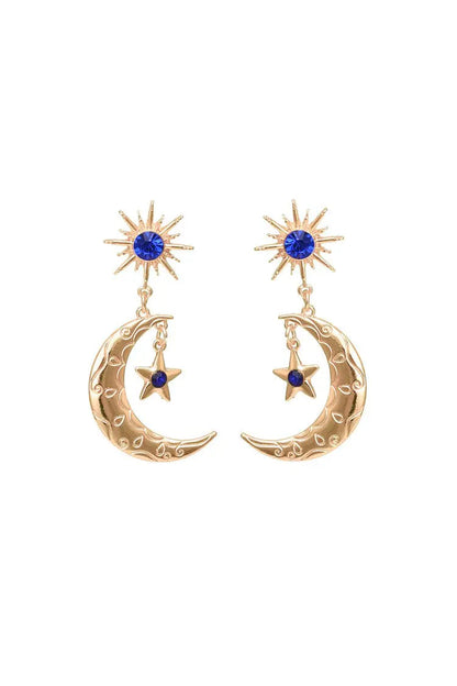 Amyas Crystal Moon Earrings