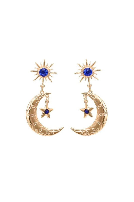 Amyas Crystal Moon Earrings