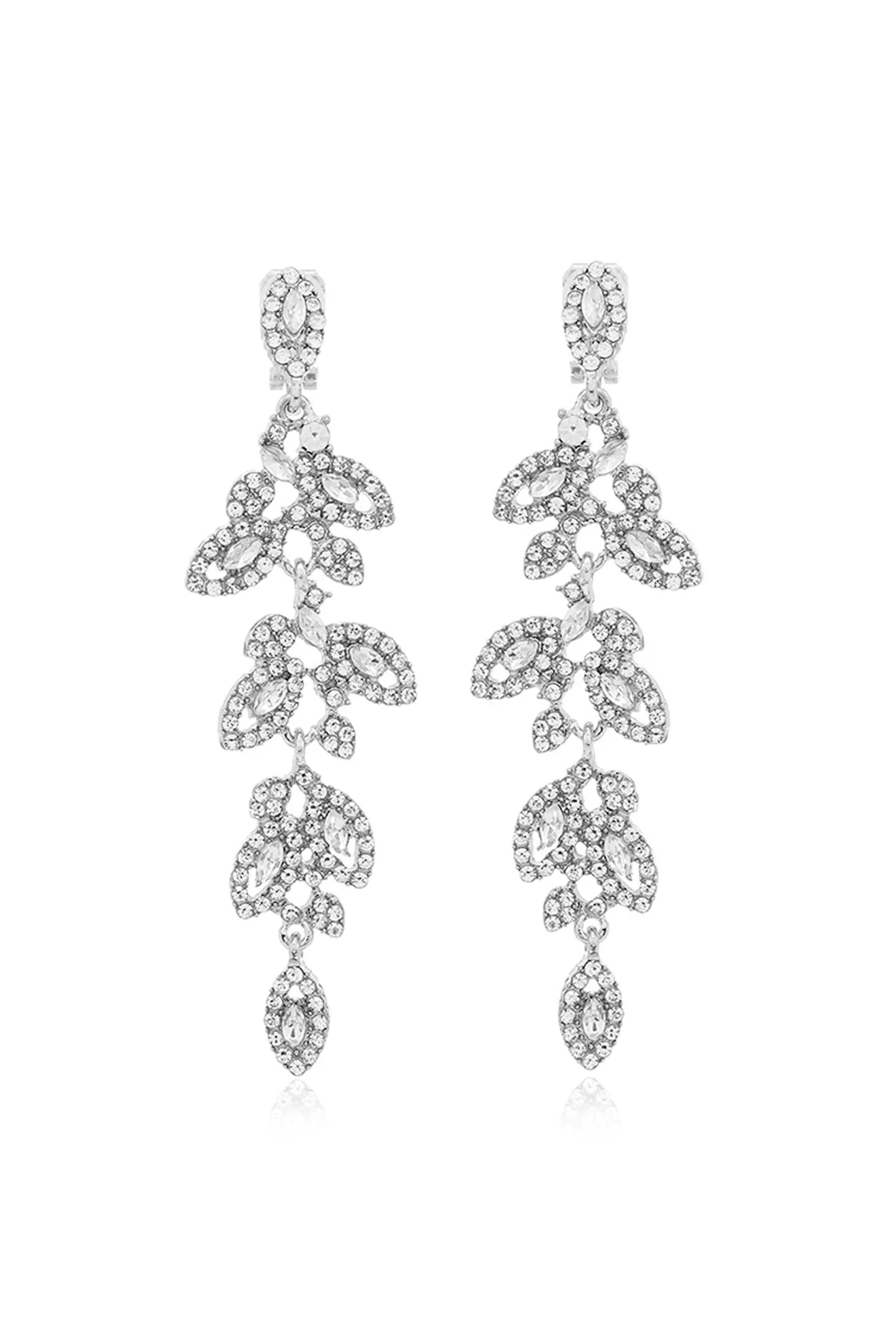 Erosa Silver Leaf Earrings
