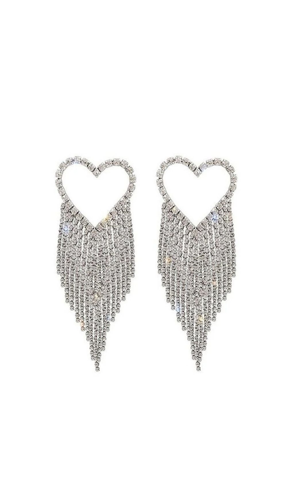 Logan Rhinestone Tassel Earrings 