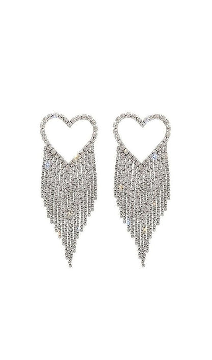 Logan Rhinestone Tassel Earrings 