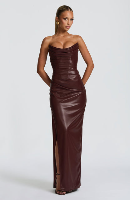 Alba Maxi Dress - Burgundy