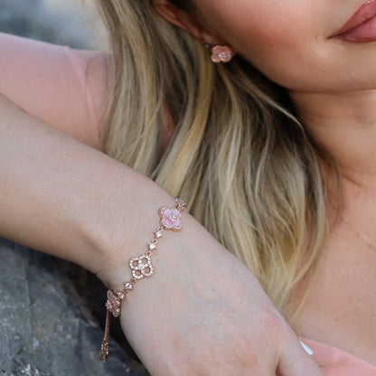 Sakura Cleef Set - Bracelet, Earrings &amp; Necklace