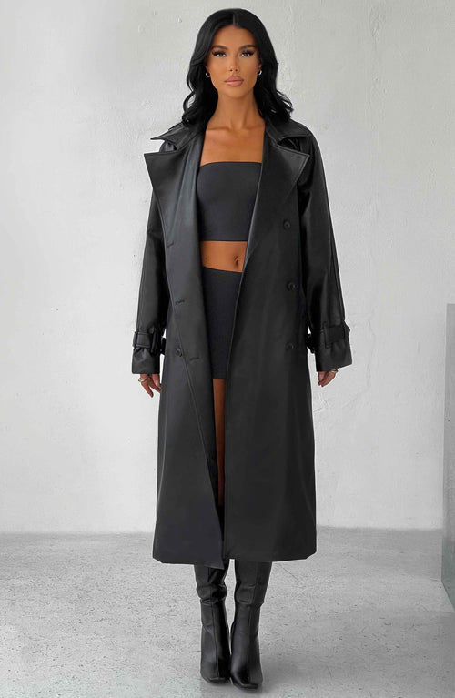 Chi Trench Coat – Black