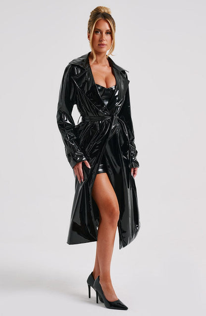 Dynasty Trench Coat – Black