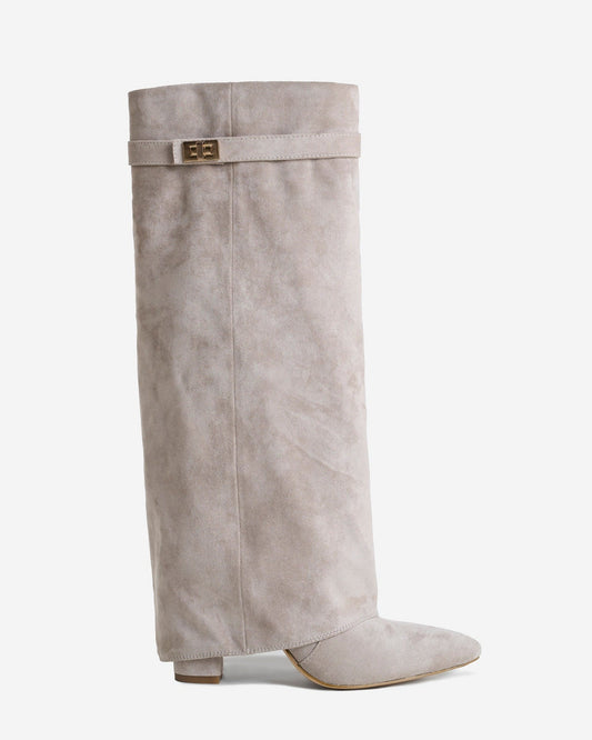 Lavista Suede knee high boots - Taupe