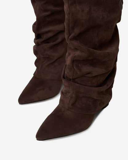 Lavista Slouchy Suede knee high boots - Brown