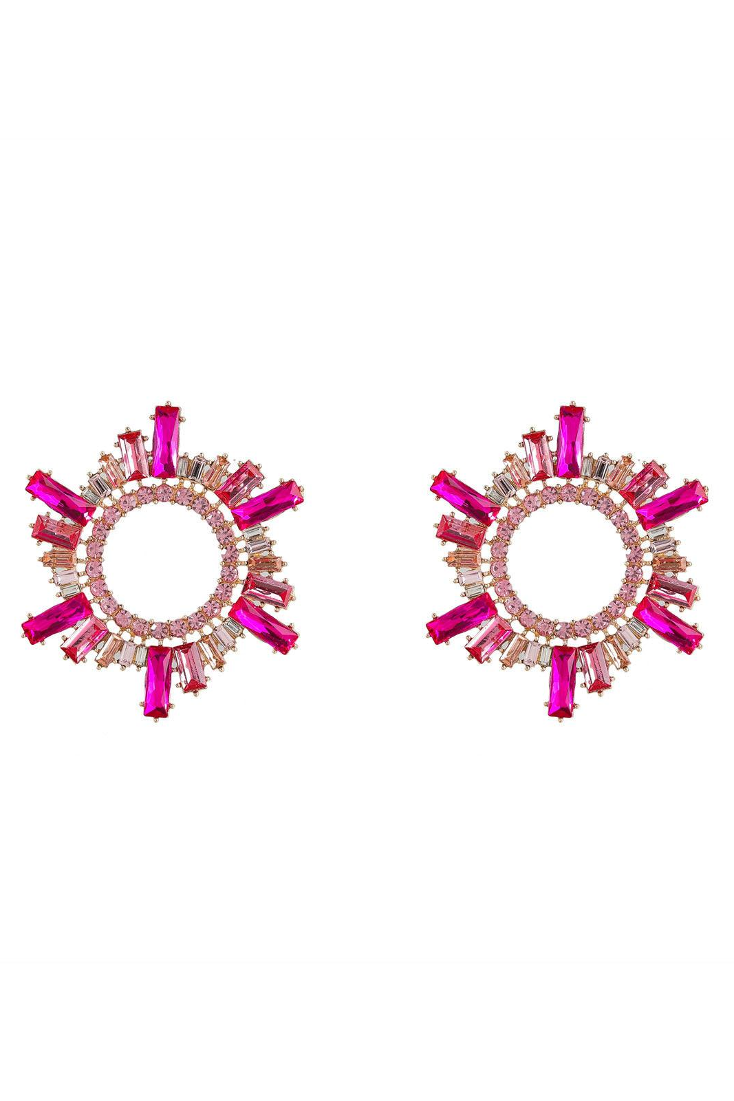 Athena Crystal Hoop Earrings