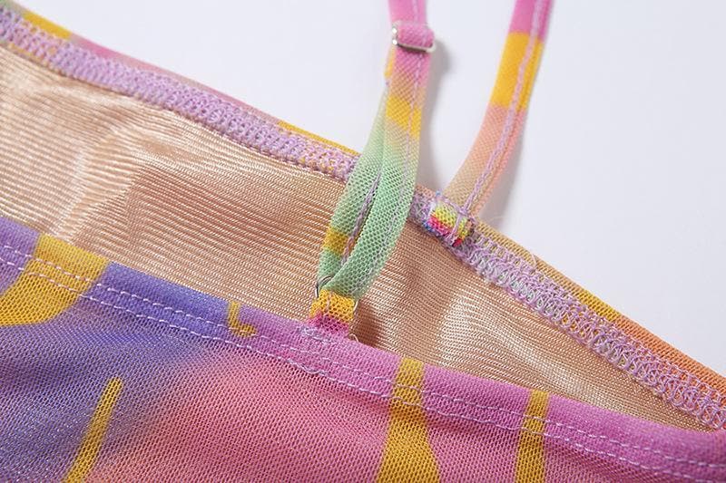 Long sleeve ruffled hollow out mesh cut out top