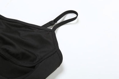 Hollow out mesh cami bodysuit