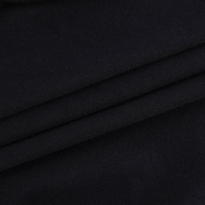 Fishnet patchwork off shoulder buckle long sleeve crop top