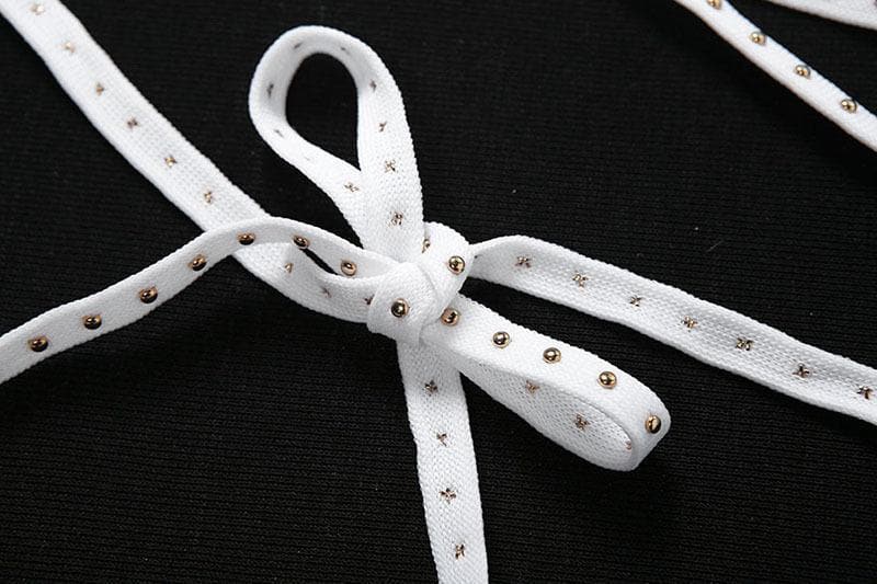 Tie back halter fluffy top