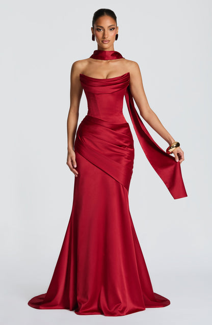 Kensington Maxi Dress - Deep Red