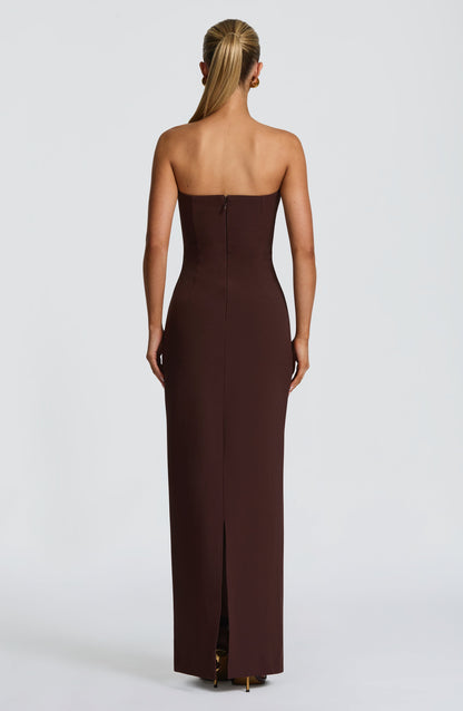 Lindsey Maxi Dress - Plum Brown