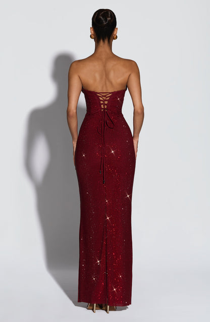 Mirabella Maxi Dress - Burgundy